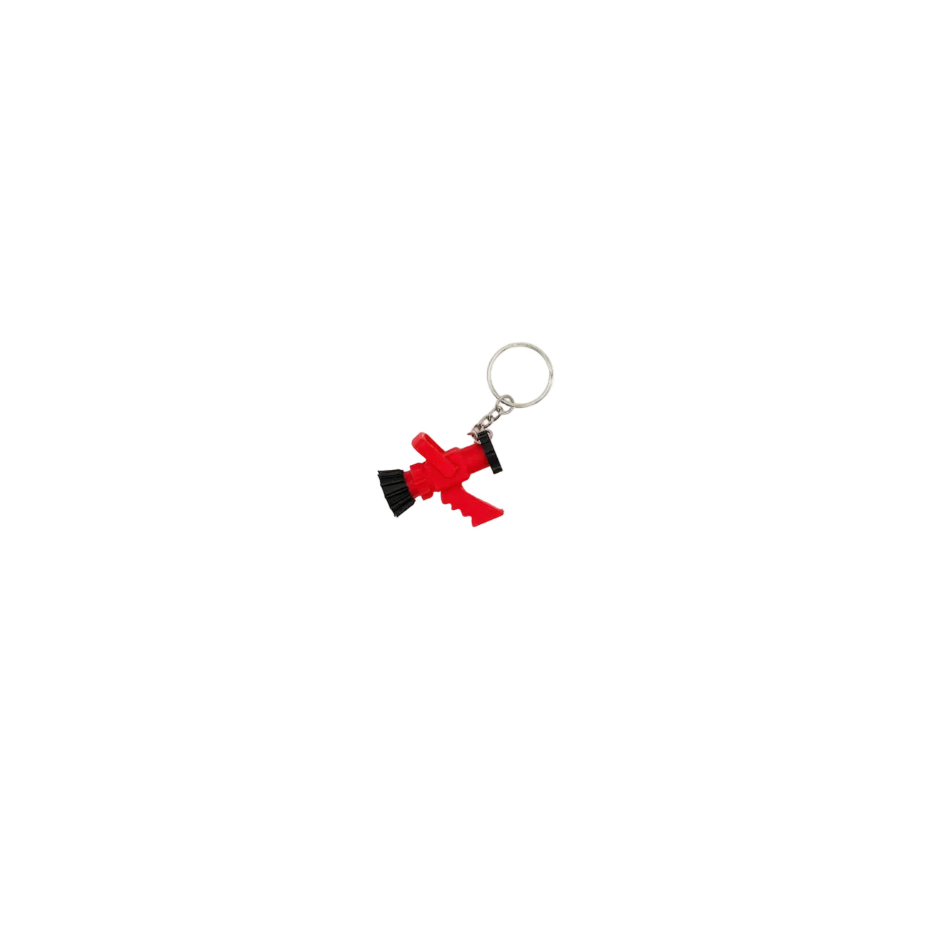 Porte-clé en impression 3D – Pompier avec lance rouge et noire