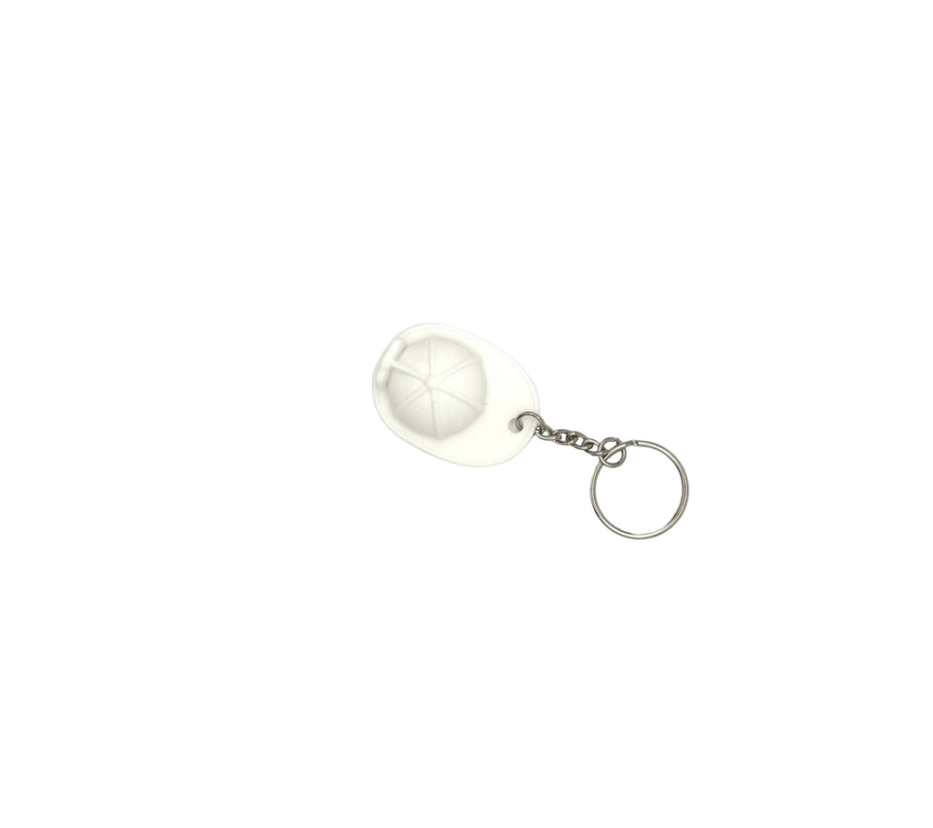 Porte-clé en impression 3D – Pompier Casque Directeur blanc