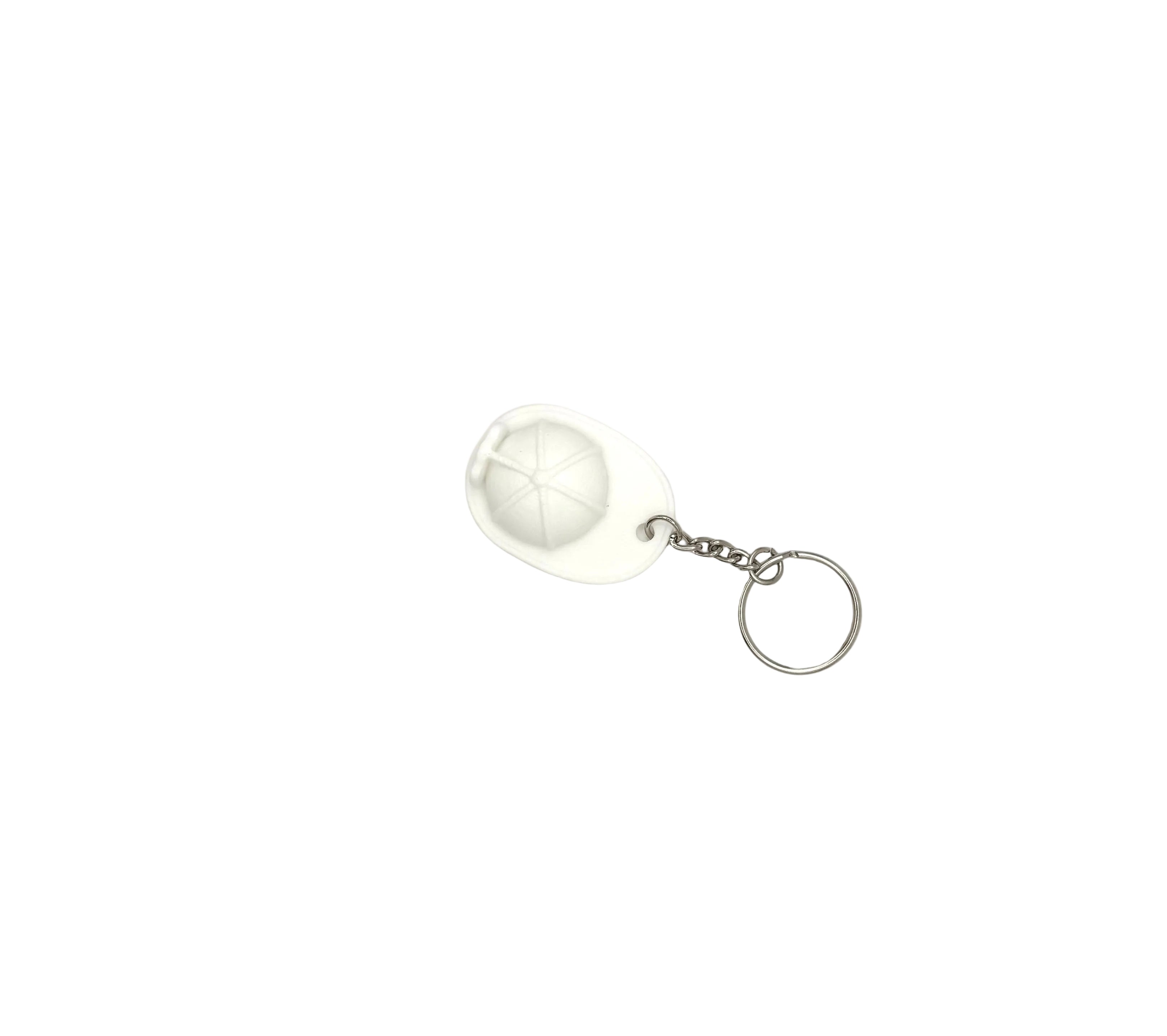 Porte-clé en impression 3D – Pompier Casque Directeur blanc