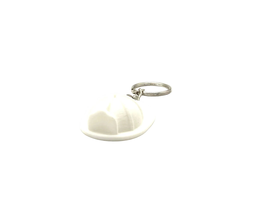 Porte-clé en impression 3D – Pompier Casque Directeur blanc