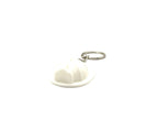 Porte-clé en impression 3D – Pompier Casque Directeur blanc