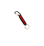 Porte-clé avec petit mousqueton en paracorde rouge et noire