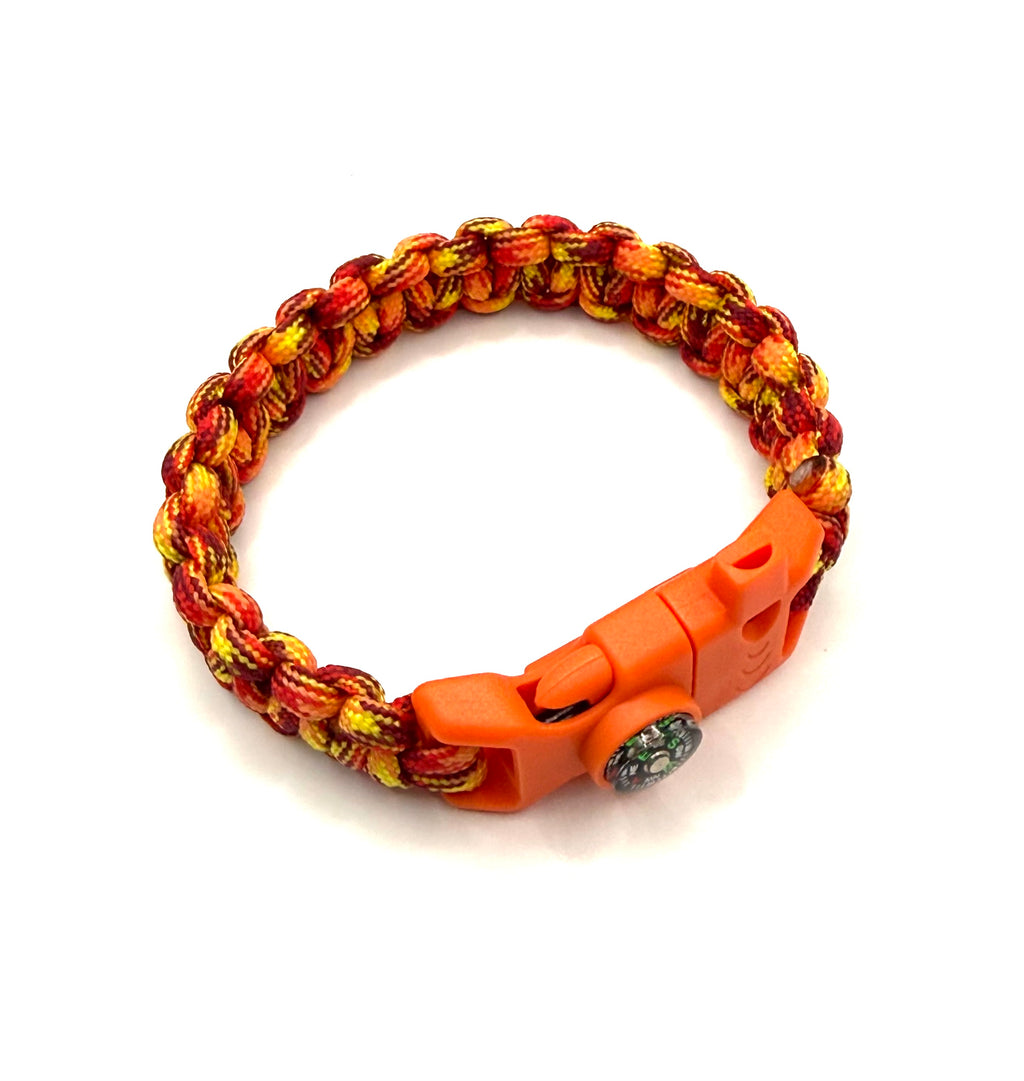 Bracelet en paracorde – Avec boussole et allume-feu